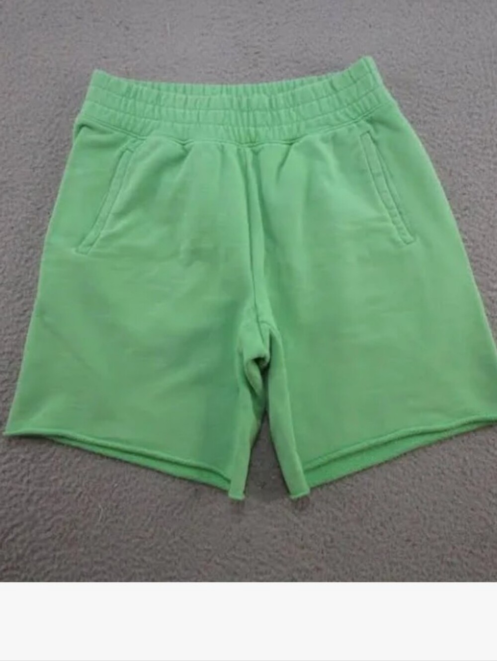 Women’s Athletic Green Elastic-Waist Shorts
